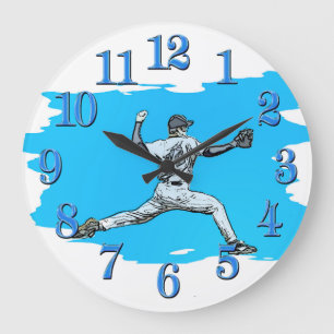 Lanceur de balle rapide de baseball Grande horloge