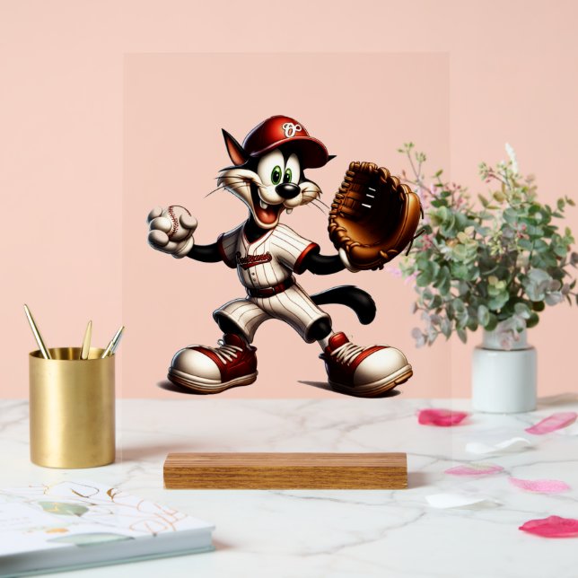 Lanceur de baseball Goofy Cat se prépare (Mariage)