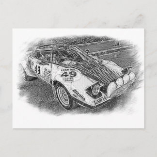 Lancia Stratus Sketch Postcard
