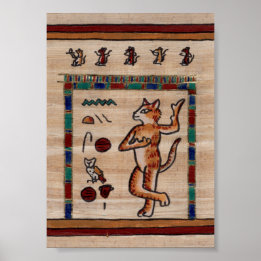 L'Ancien Poster Égyptien Du Chat Drôle