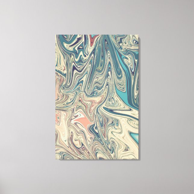 Land And Rivers Painting | Best colourful abstract Canvas Print (Front)
