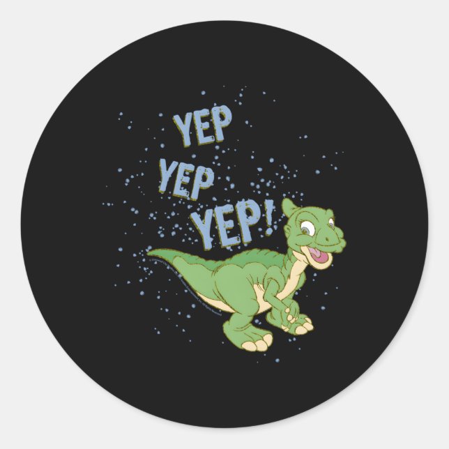 Land Before Time Ducky Yep Yep Yep Sprinkle Classic Round Sticker (Front)