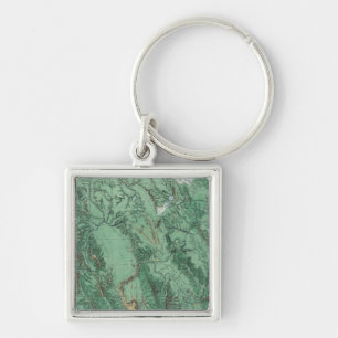 Land Classification Map of Idaho Keychain