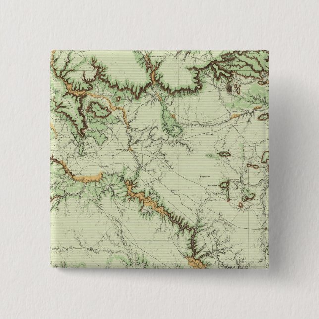 Land Classification Map of New Mexico 2 Inch Square Button (Front)