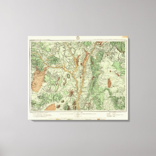 Land Classification Map of New Mexico Canvas Print (Front)