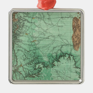 Land Classification Map of New Mexico Metal Ornament