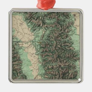 Land Classification of Eastern California Metal Ornament