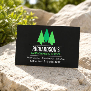 Land Clearing Service Business Card