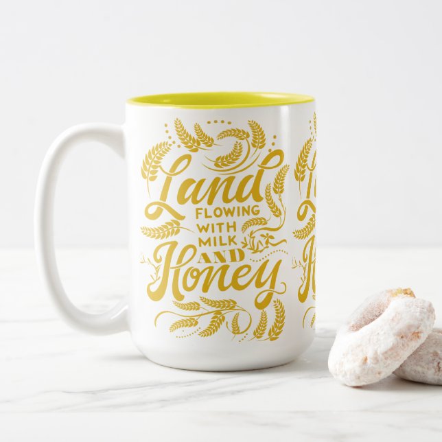 Land Flowing with Milk & Honey  Mug (With Donut)