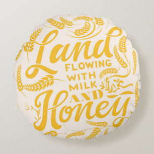 Land Flowing with Milk & Honey Pillow 