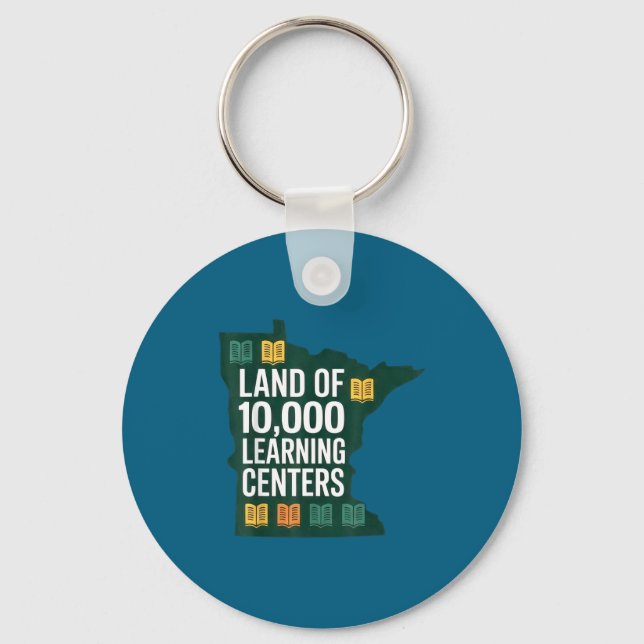 Land Of 10,000 Learing Centers Quality Learning Fu Keychain (Front)