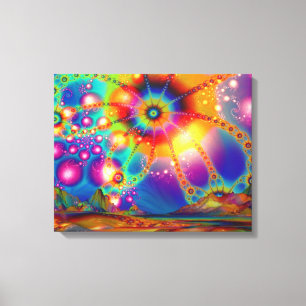 Land of psychedelic illuminations canvas print