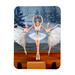 Land of Snow Dancing Ballerinas Magnet