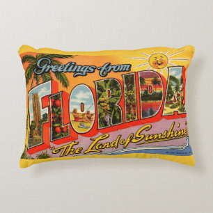 Land of Sunshine Greeting Accent Pillow