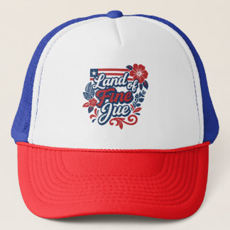 Land of the fine Jue (Liberian baseball cap)  Trucker Hat