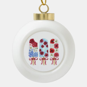 Land of the Free, 250 Years of Freedom Ceramic Ball Christmas Ornament