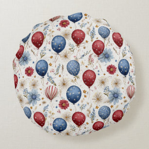 Land of the Free, 250 Years of Freedom Round Pillow