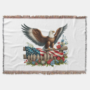 Land of the Free, 250 Years of Freedom Throw Blanket