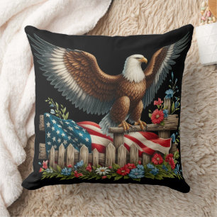 Land of the Free, 250 Years of Freedom Throw Pillow