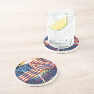 Land of the FREE... American Flag Coaster
