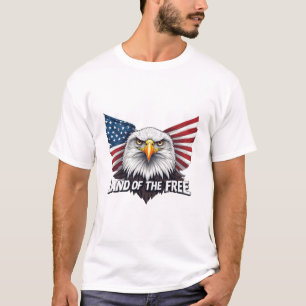 Land of the Free, American Flag Patriotic T-Shirt