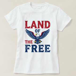 Land of the Free – Bald Eagle Patriotic T-Shirt