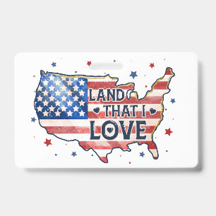 Land of the Free Because of the brave Badge