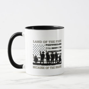 Land Of the Free Because of The Brave Patriotic Mug