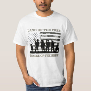 Land Of the Free Because of The Brave Soldiers T-Shirt