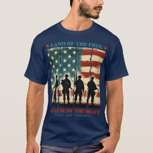 Land of the Free because of the Brave T-Shirt