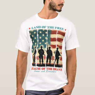 Land of the Free Because of the Brave  T-Shirt