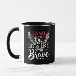 Land of The Free Because of The Brave Veteran's  Mug