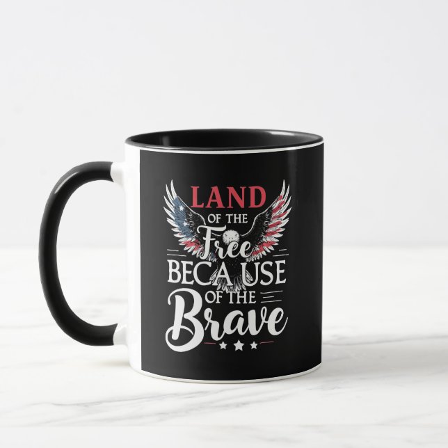 Land of The Free Because of The Brave Veteran's  Mug (Left)