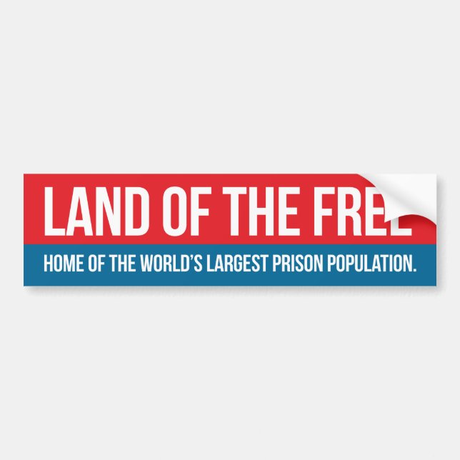 Land of the Free Bumper Sticker (Front)