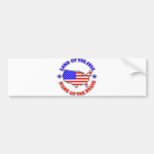 Land of the Free Bumper Sticker