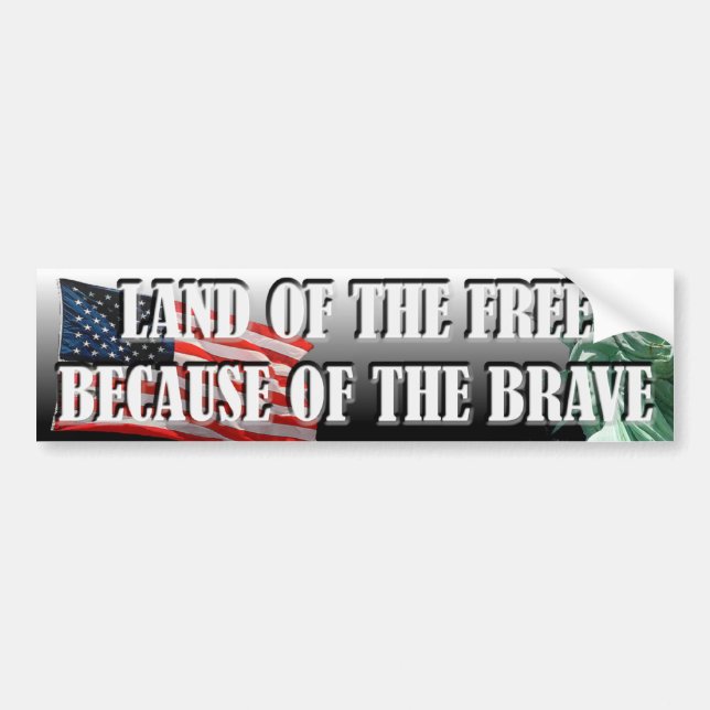 LAND OF THE FREE Bumper Sticker (Front)