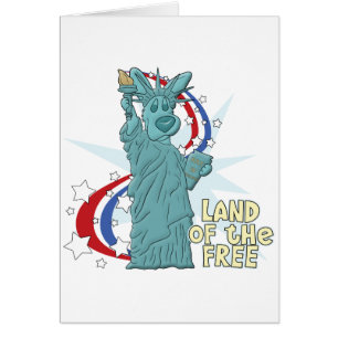 Land of the Free Corgi Card