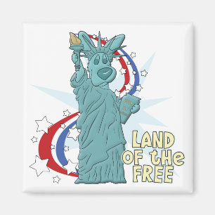 Land of the Free Corgi Magnet