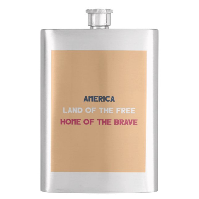 Land of the Free... Hip Flask (Front)