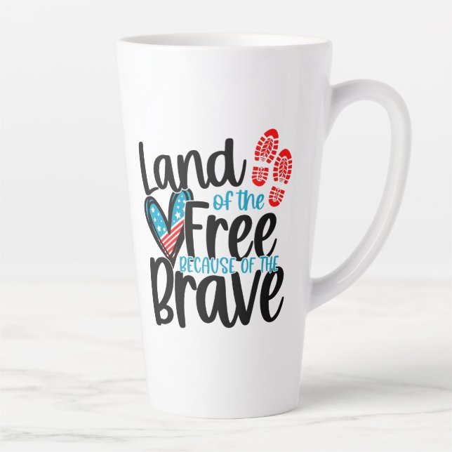Land of the free  latte mug (Right)