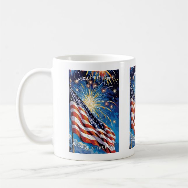 Land of the Free... 'Merica Coffee Mug (Left)