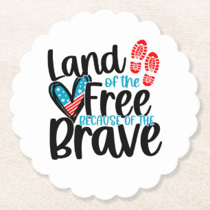 Land of the free  paper coaster