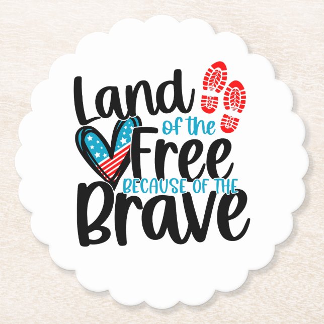 Land of the free  paper coaster (Front)
