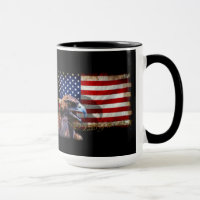 Land of the Free Patriotic US Flag and Eagle