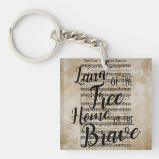 Land of the Free Star-Spangled Banner Keychain