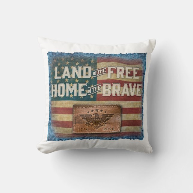 Land of the Free - Throw Pillow (Front)