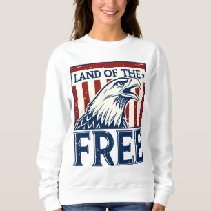 Land of the Free – Vintage USA Eagle Graphic Sweatshirt