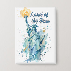 "Land of the Free - Watercolor Statue of Liberty P