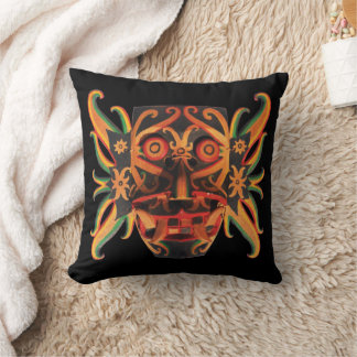 Land of the Headhunters Throw Pillow