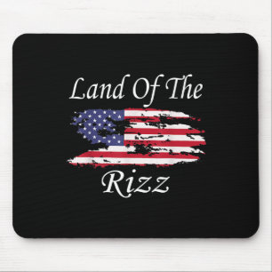 Land Of The Rizz Funny Patriotic Trump 4th Of July Mouse Pad